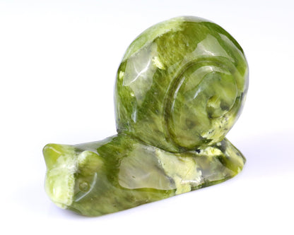 Nicedony 4.1" New Jade Hand Carved Crystal Snail Sculpture - View 14
