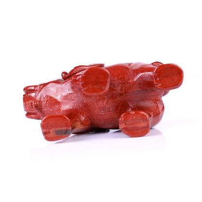 Nicedony 4.1" Red Jasper Hand Carved Crystal Elephant Sculpture - View 15