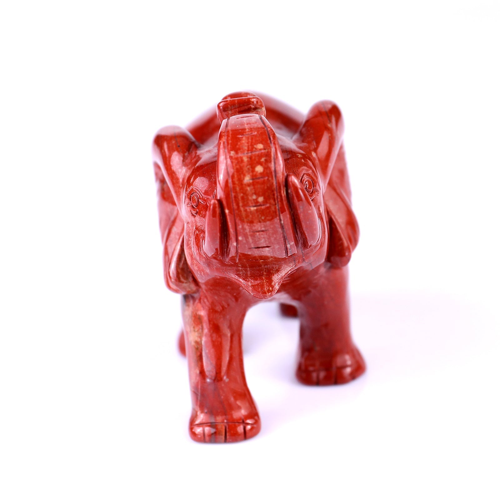 Nicedony 4.1" Red Jasper Hand Carved Crystal Elephant Sculpture - View 11