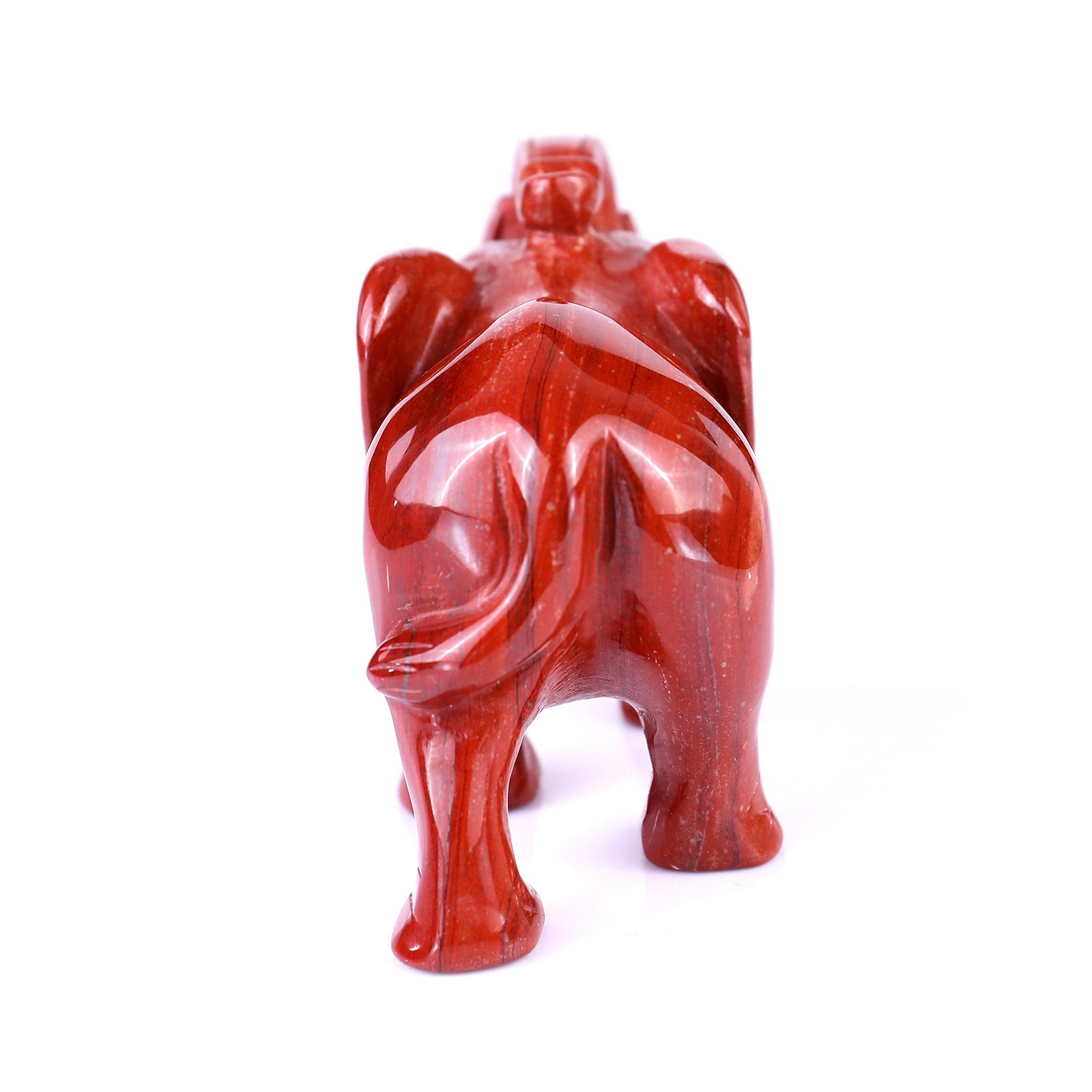 Nicedony 4.1" Red Jasper Hand Carved Crystal Elephant Sculpture - View 14
