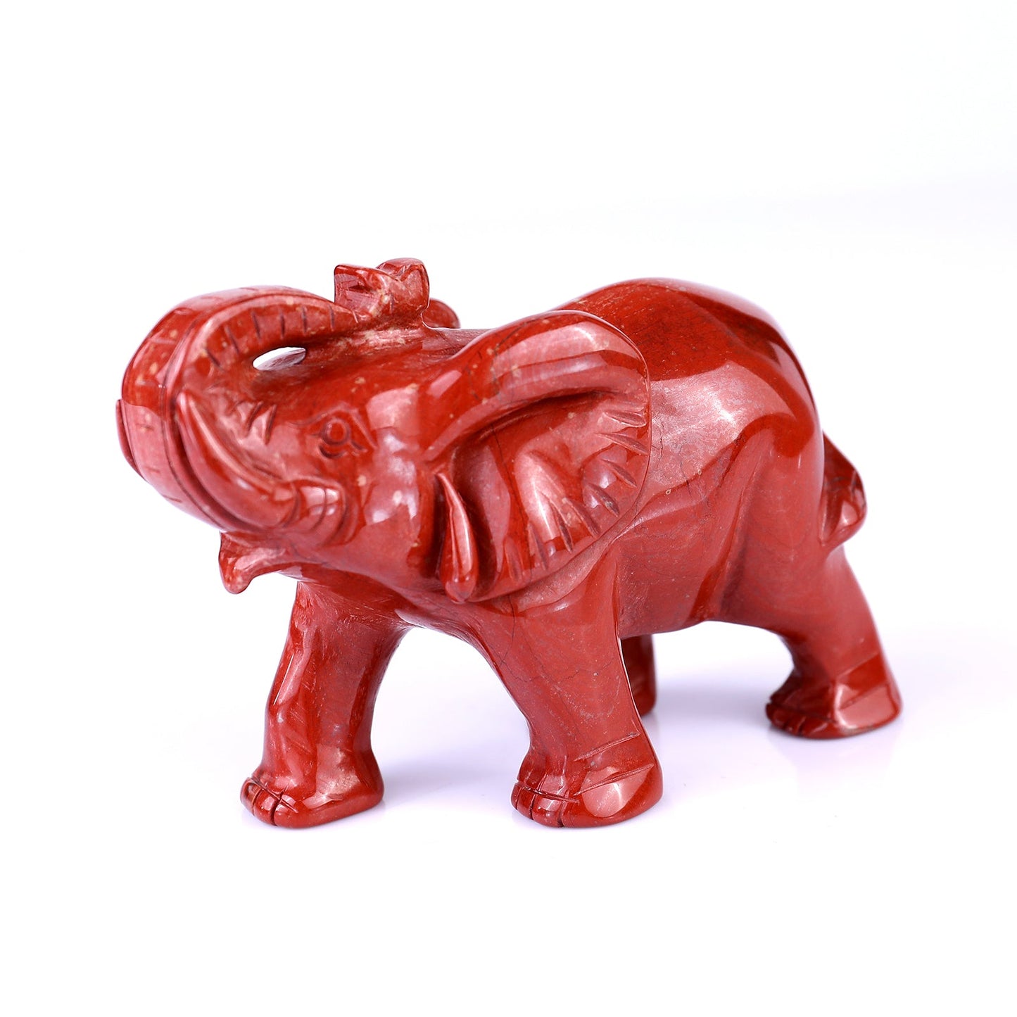 Nicedony 4.1" Red Jasper Hand Carved Crystal Elephant Sculpture - View 16