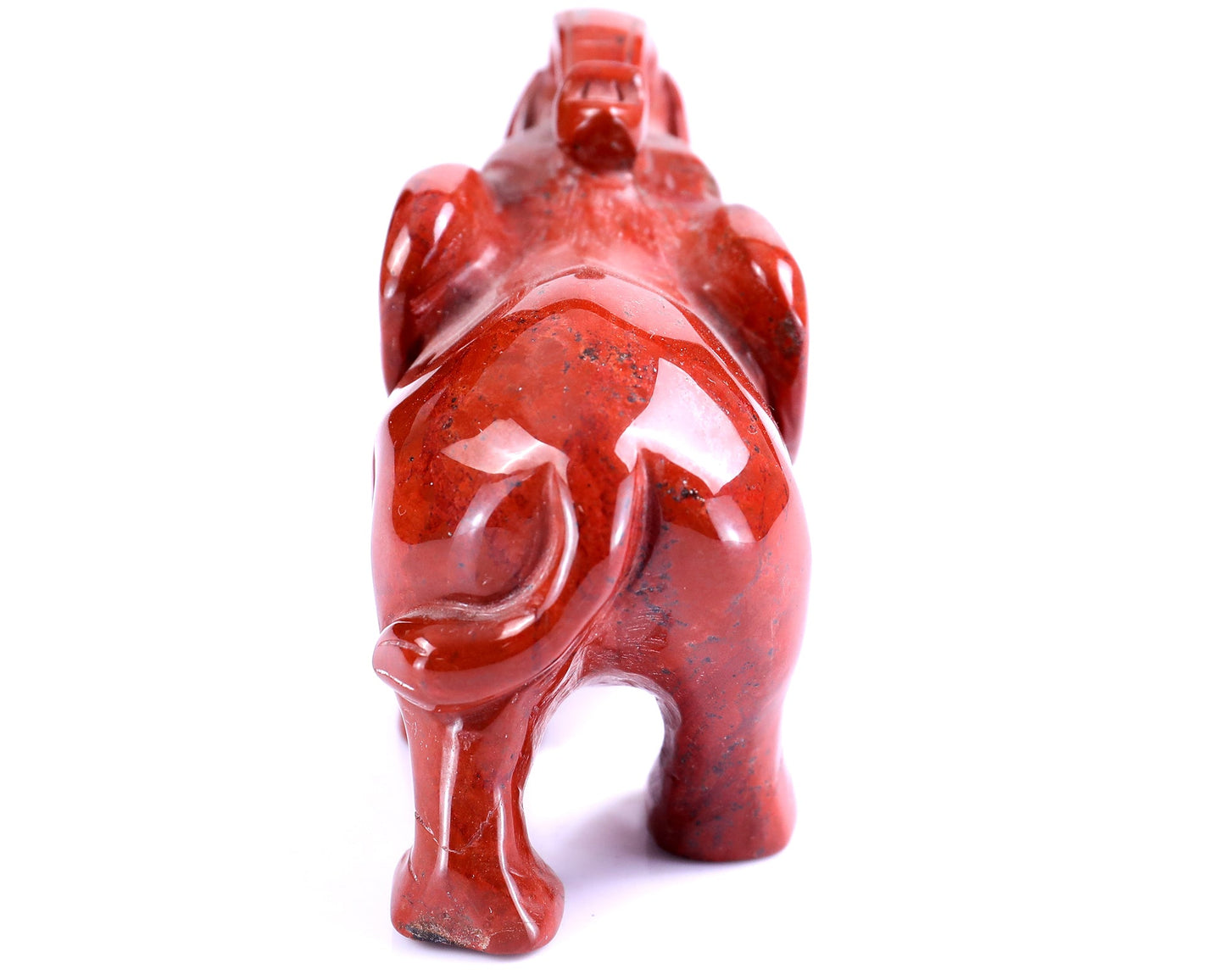 Nicedony 4.1" Red Jasper Hand Carved Crystal Elephant Sculpture - View 5