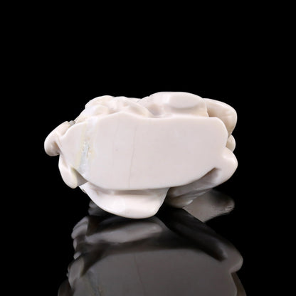 Nicedony 4.1" White Jade Hand Carved Crystal Eagle Sculpture - View 6