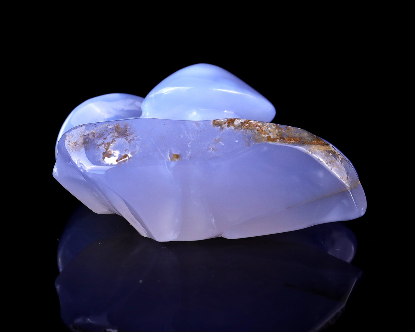Nicedony 4.2" Blue Chalcedony Hand Carved Crystal Mushrooms Sculpture - View 5