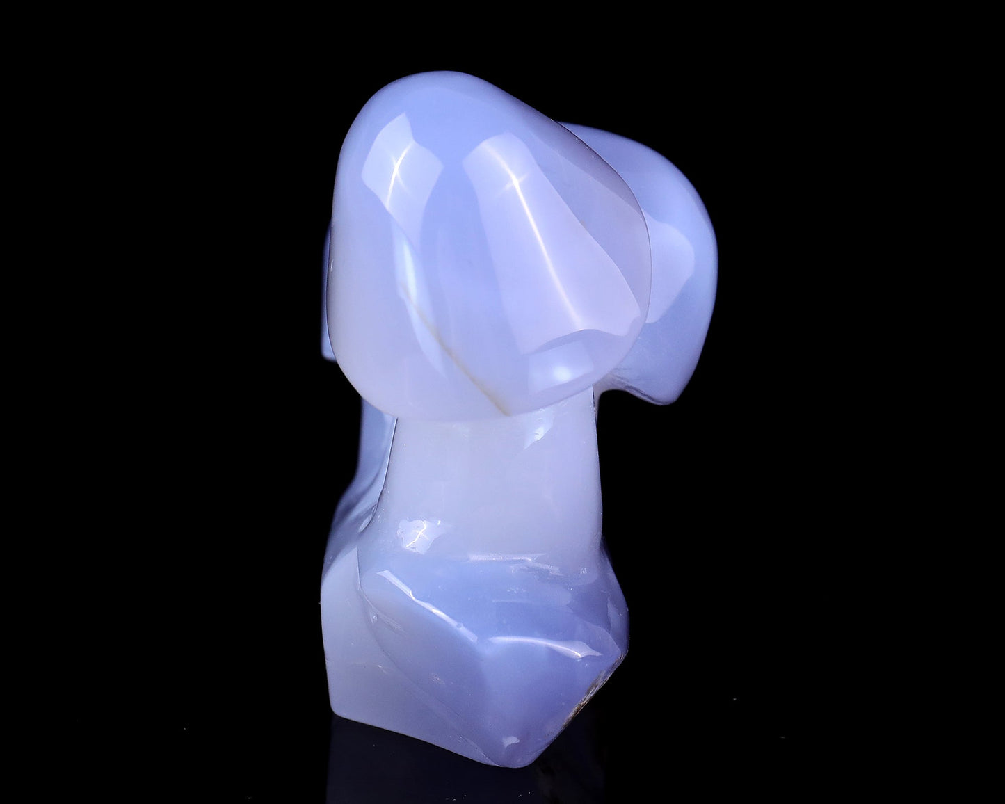 Nicedony 4.2" Blue Chalcedony Hand Carved Crystal Mushrooms Sculpture - View 6