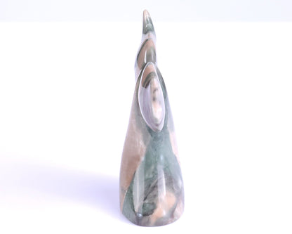 Nicedony 4.2" Blue Chalcedony Hand Carved Whale Tail Sculpture - View 12