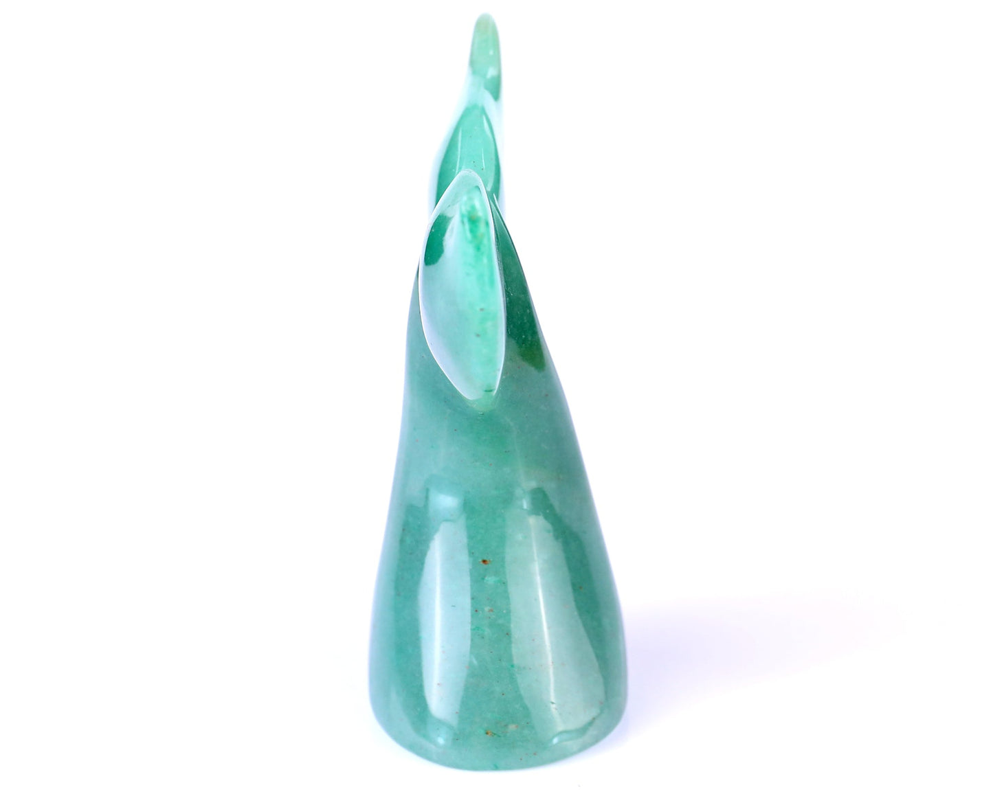 Nicedony 4.2" Green Aventurine Hand Carved Crystal Whale Tail - View 4