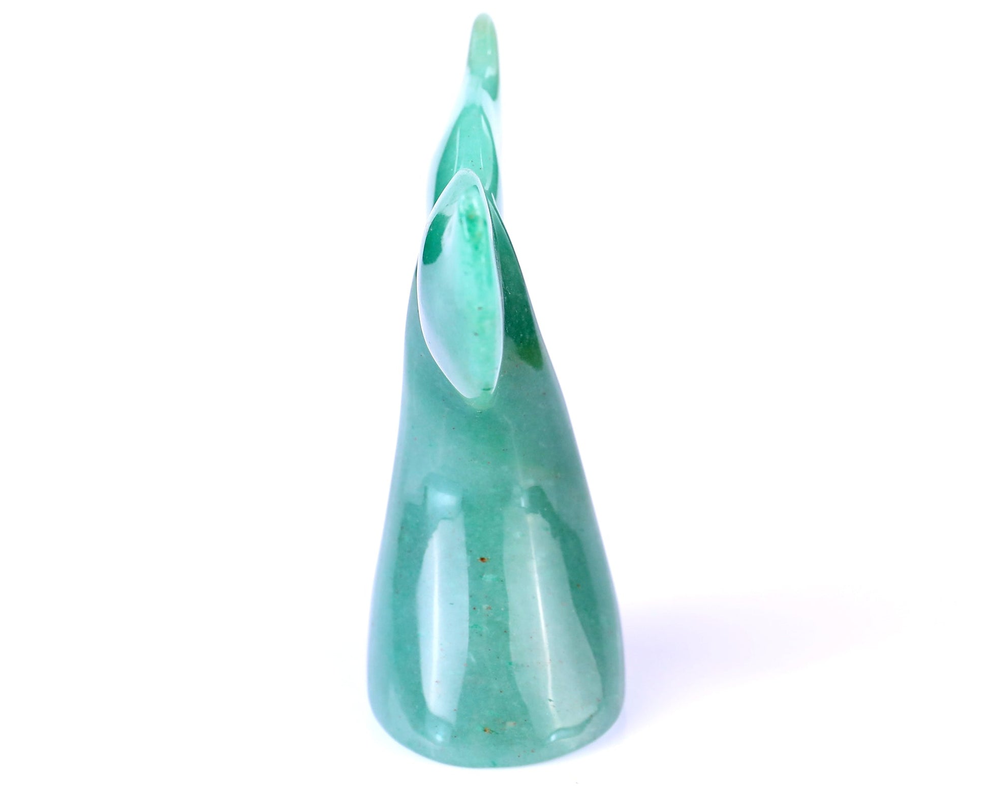 Nicedony 4.2" Green Aventurine Hand Carved Crystal Whale Tail - View 4