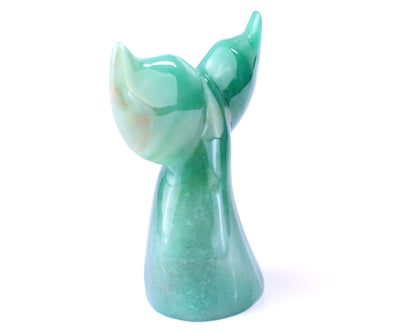 Nicedony 4.2" Green Aventurine Hand Carved Crystal Whale Tail - View 7
