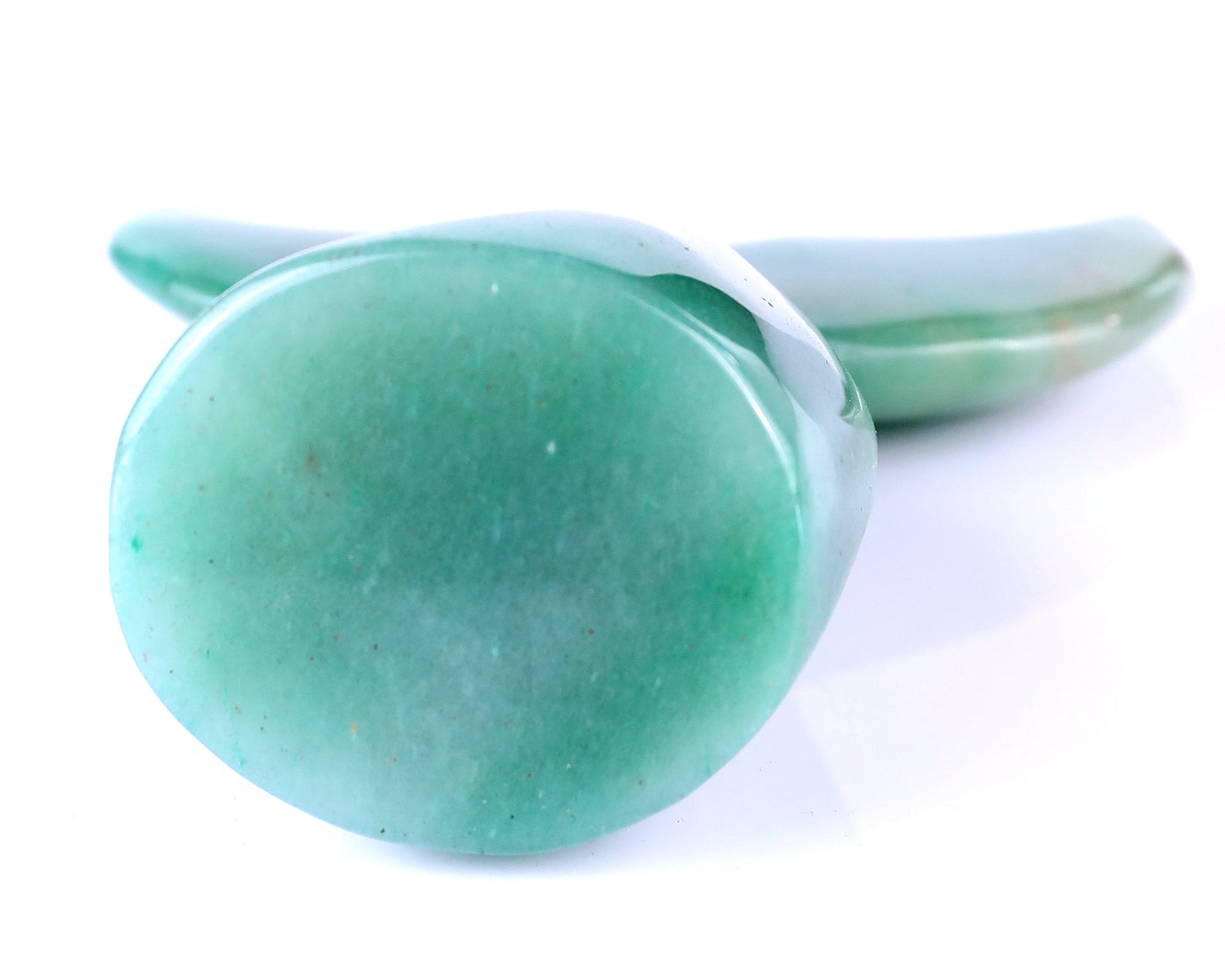 Nicedony 4.2" Green Aventurine Hand Carved Crystal Whale Tail - View 9