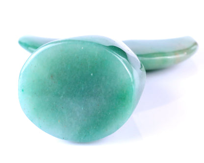 Nicedony 4.2" Green Aventurine Hand Carved Crystal Whale Tail - View 9