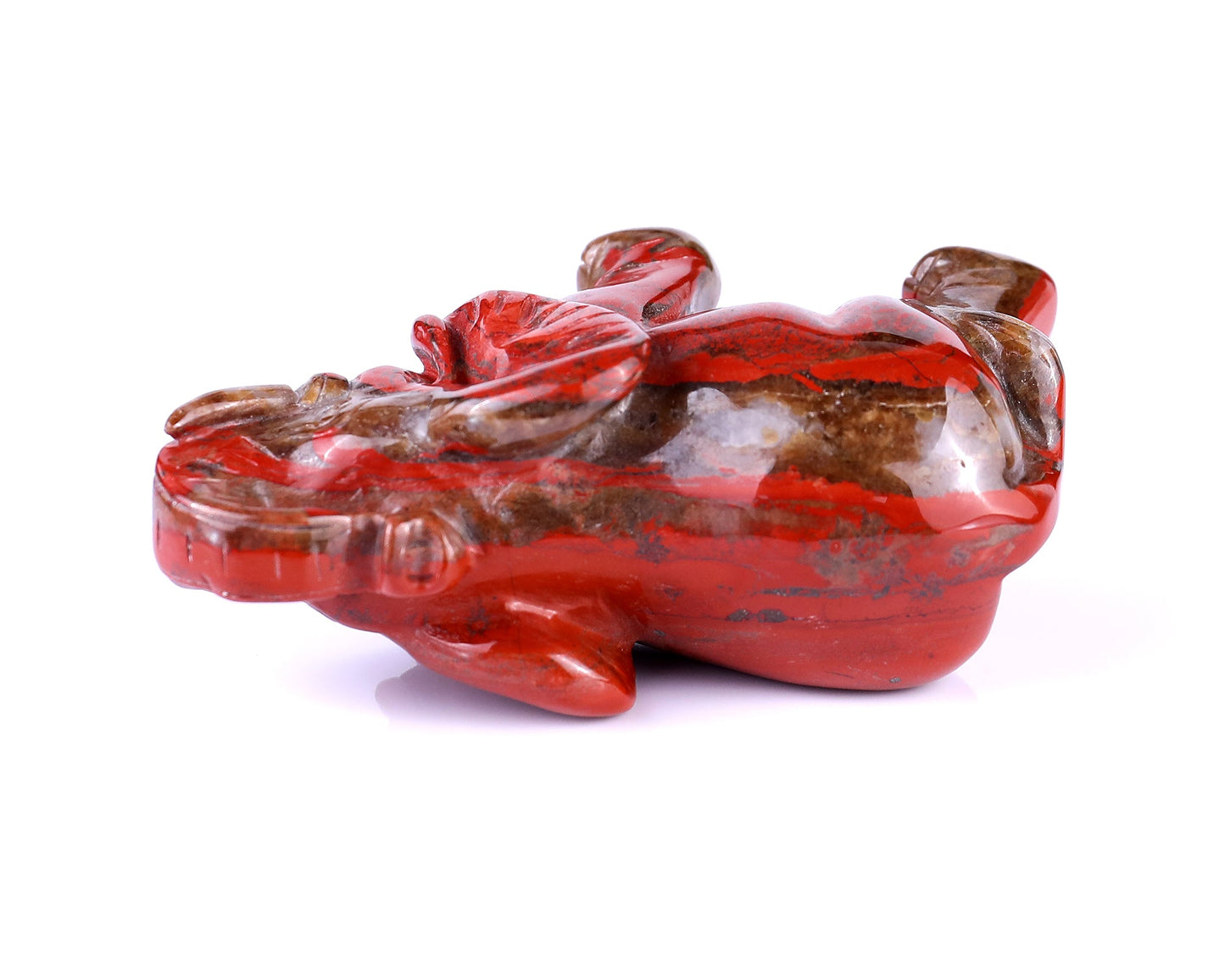Nicedony 4.2" Red Jasper Hand Carved Crystal Elephant Sculpture - View 19