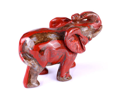 Nicedony 4.2" Red Jasper Hand Carved Crystal Elephant Sculpture - View 14