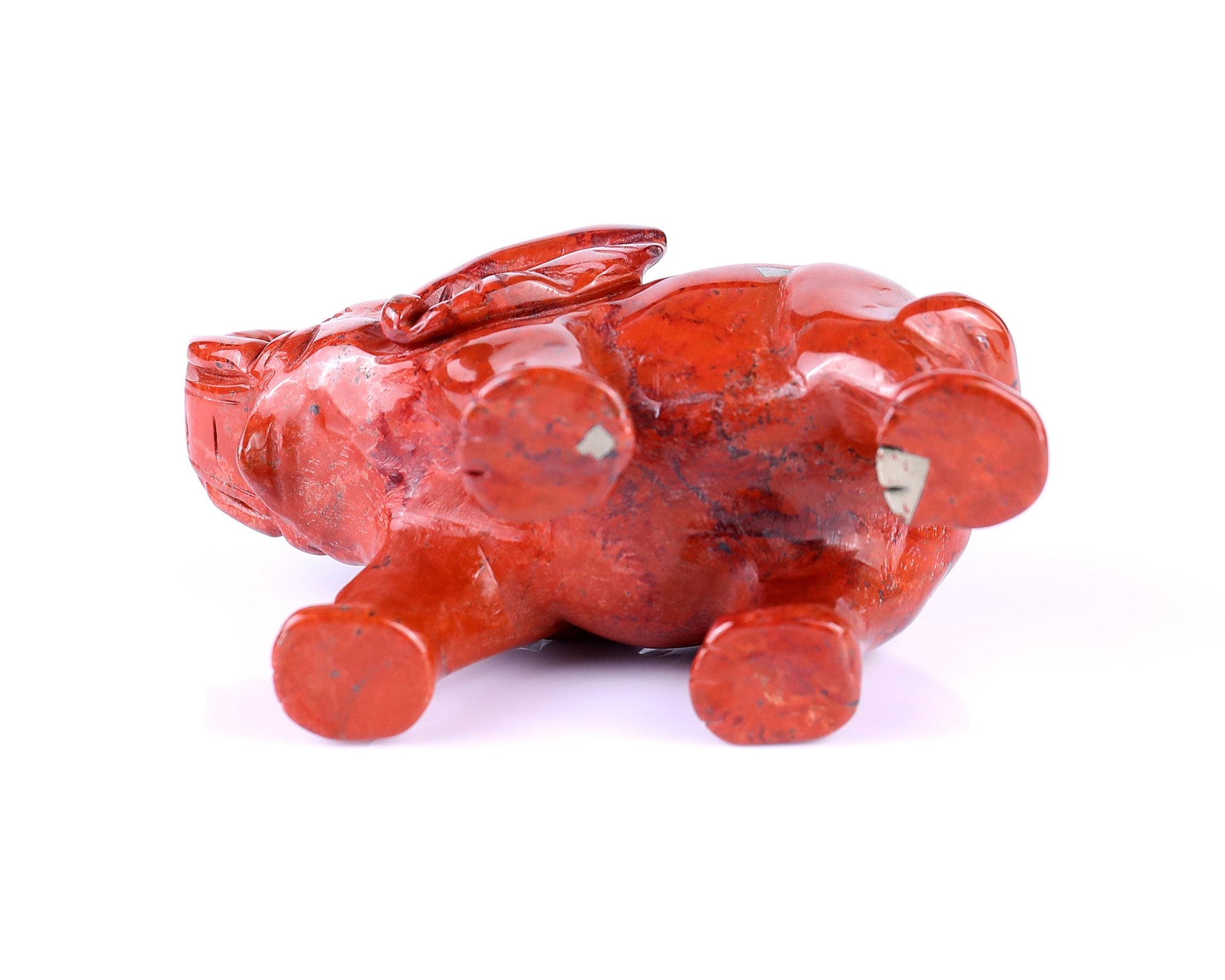 Nicedony 4.2" Red Jasper Hand Carved Crystal Elephant Sculpture - View 8
