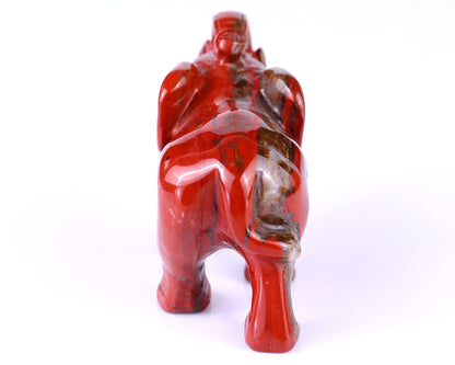 Nicedony 4.2" Red Jasper Hand Carved Crystal Elephant Sculpture - View 15