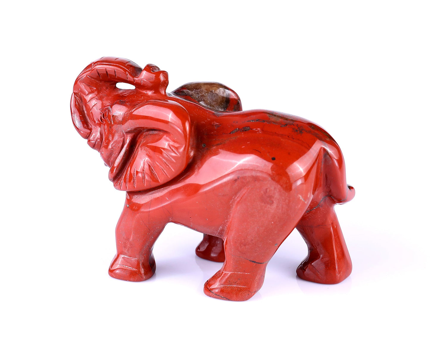 Nicedony 4.2" Red Jasper Hand Carved Crystal Elephant Sculpture - View 16
