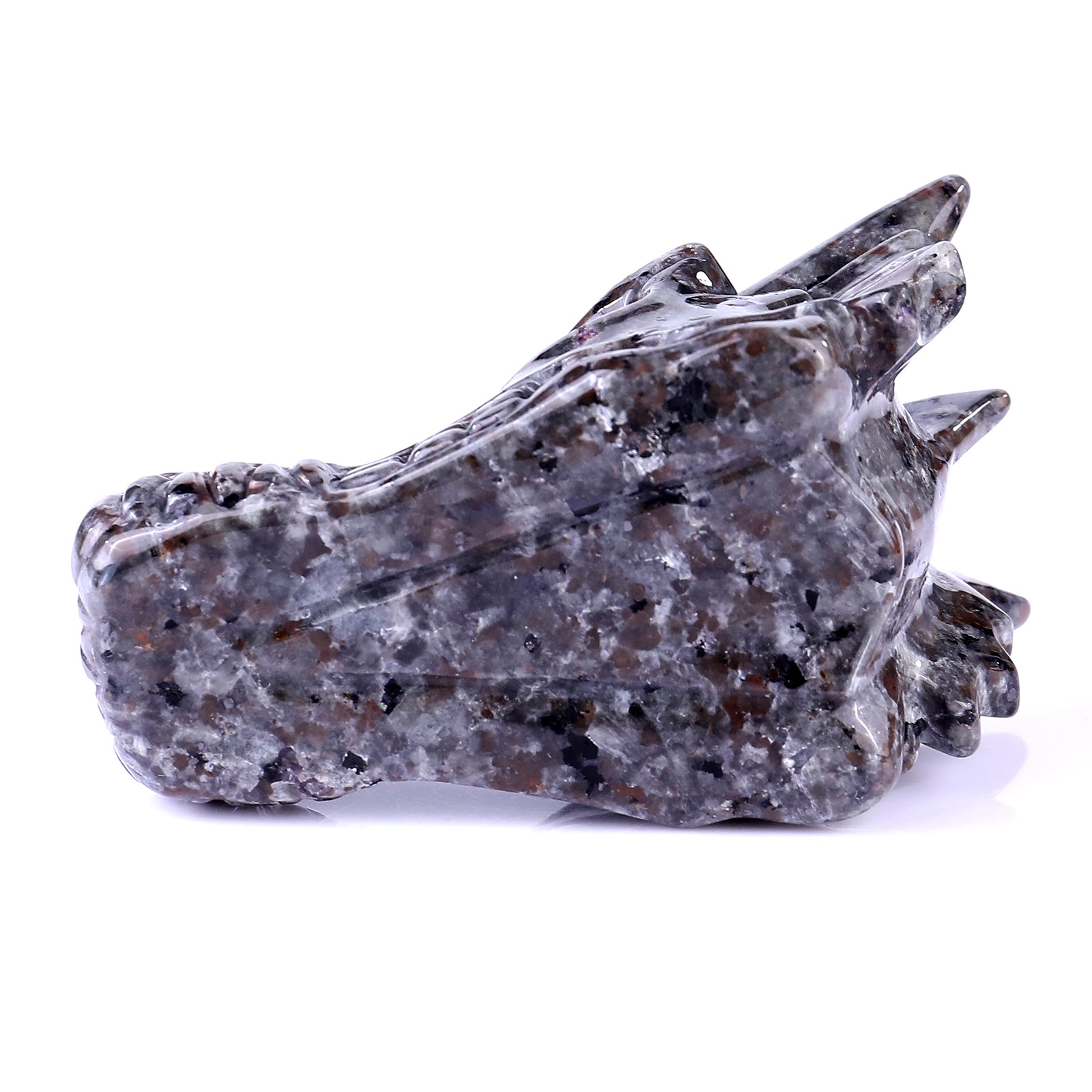 Nicedony 4.2" Yooperlite Hand Carved Crystal Dragon Skull Sculpture - View 7
