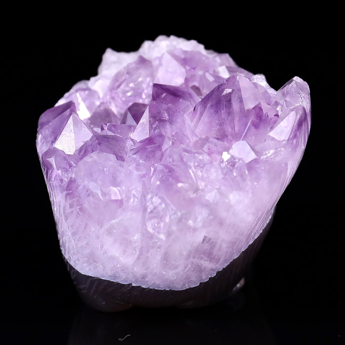 Nicedony 4.3" Amethyst Druse Agate Hand Carved Hedgehog Sculpture - View 5