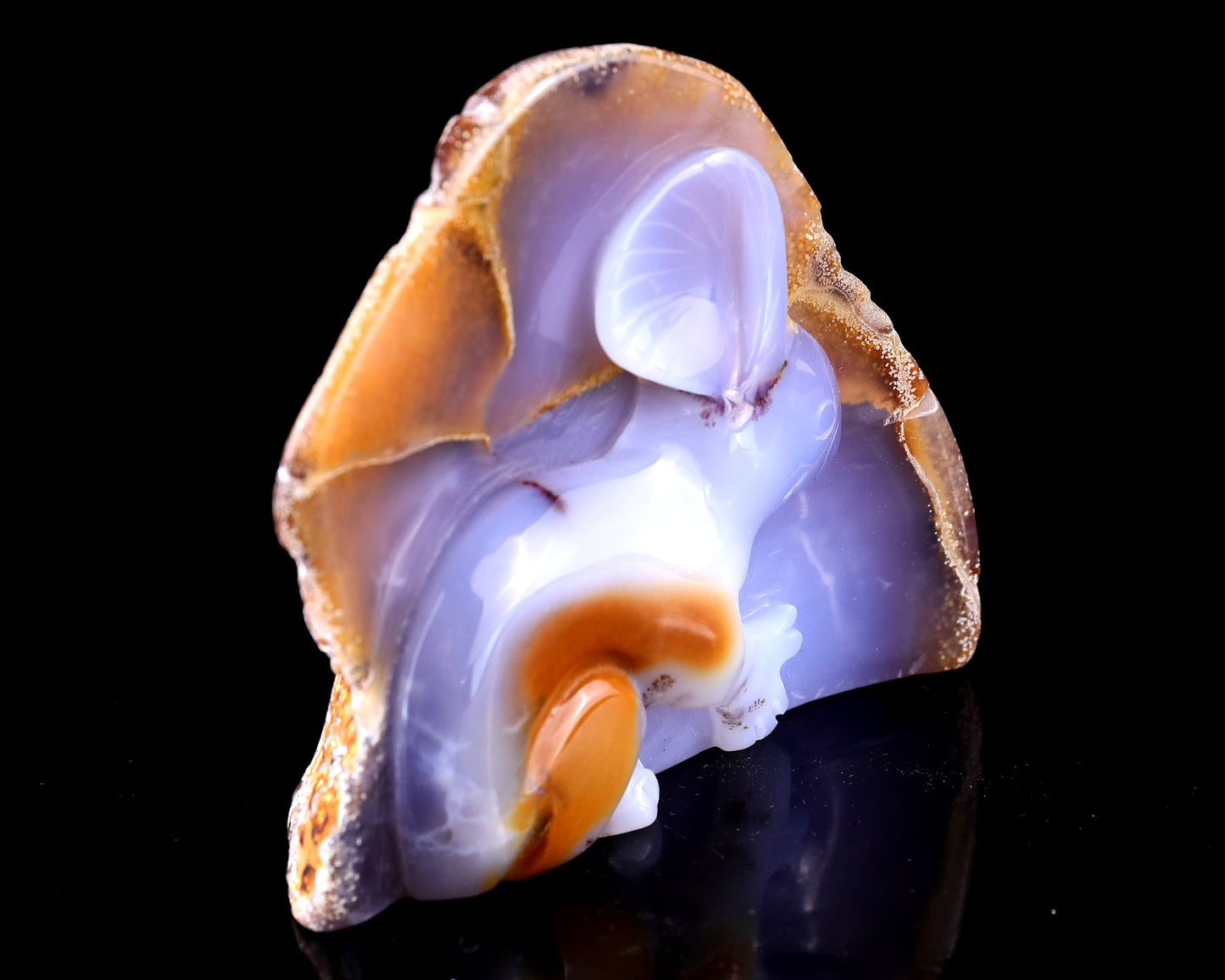 Nicedony 4.3" Blue Chalcedony Hand Carved Crystal Koala Sculpture - View 2