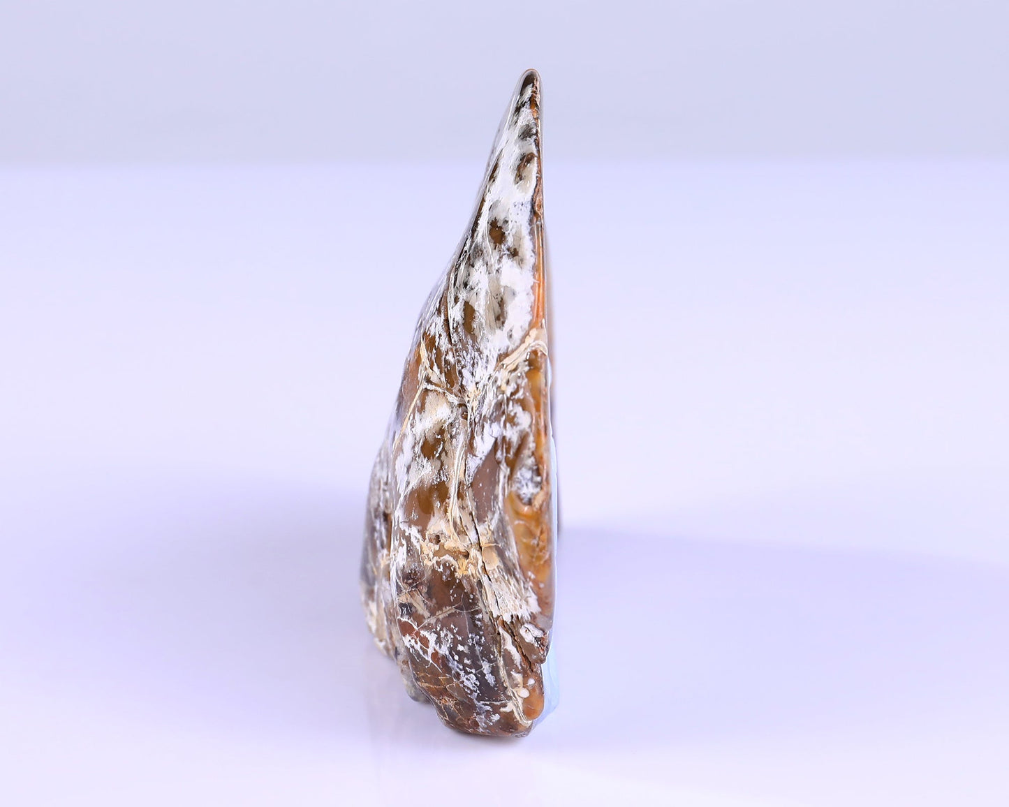 Nicedony 4.3" Blue Chalcedony Hand Carved Crystal Owl Sculpture - View 4