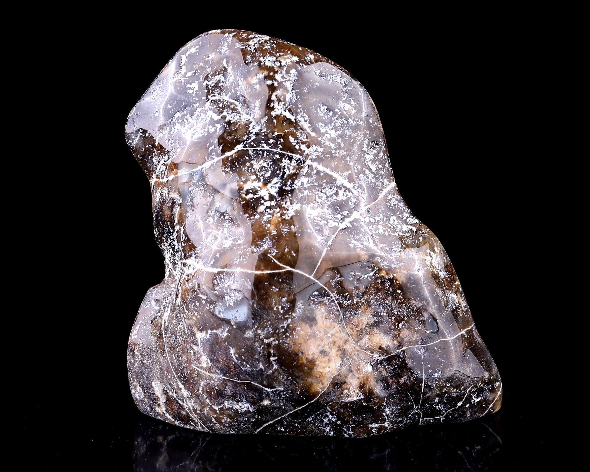 Nicedony 4.3" Chalcedony Hand Carved Crystal Squirrel Sculpture - View 5