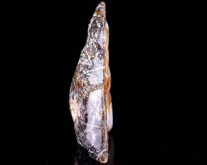Nicedony 4.3" Chalcedony Hand Carved Crystal Squirrel Sculpture - View 3