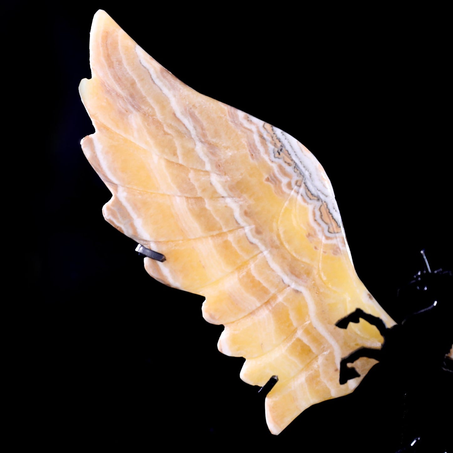 Nicedony 4.3" Eastern Jasper Hand Carved Unicorn Wings Sculpture - View 3