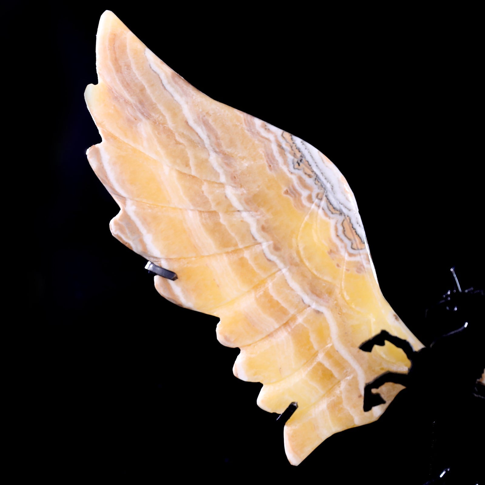 Nicedony 4.3" Eastern Jasper Hand Carved Unicorn Wings Sculpture - View 3