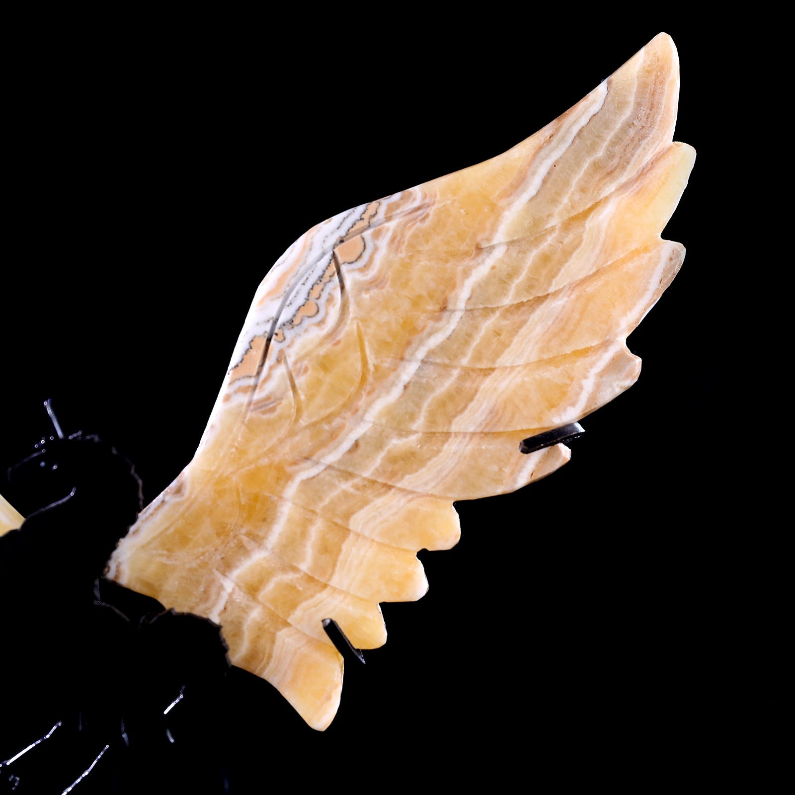 Nicedony 4.3" Eastern Jasper Hand Carved Unicorn Wings Sculpture - View 2