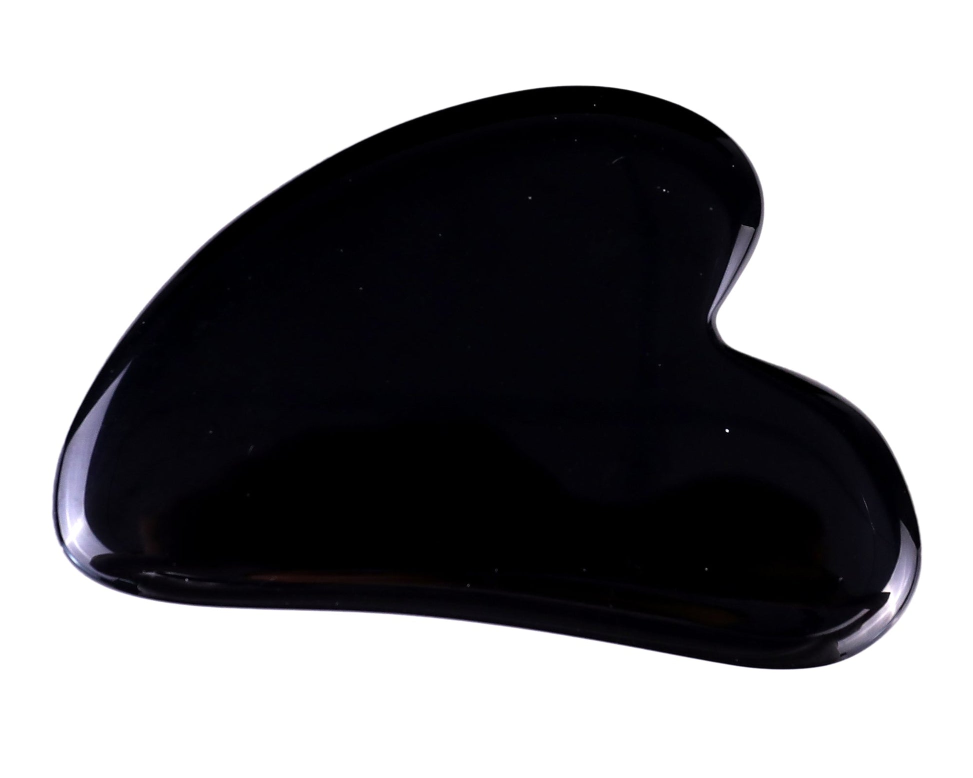 Nicedony 4.3" Gemstone Hand Carved Crystal Guasha Tool,Massage Tool - Black Obsidian