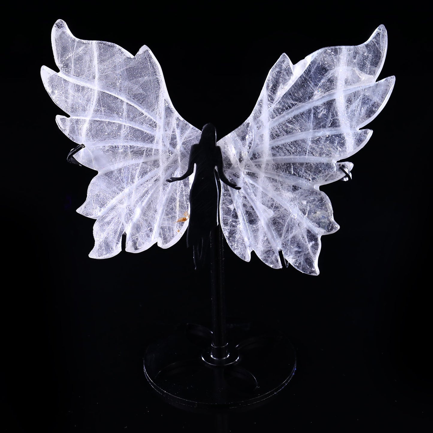 Nicedony 4.3" Quartz Rock Hand Carved Crystal Spirit Wings Sculpture - View 9