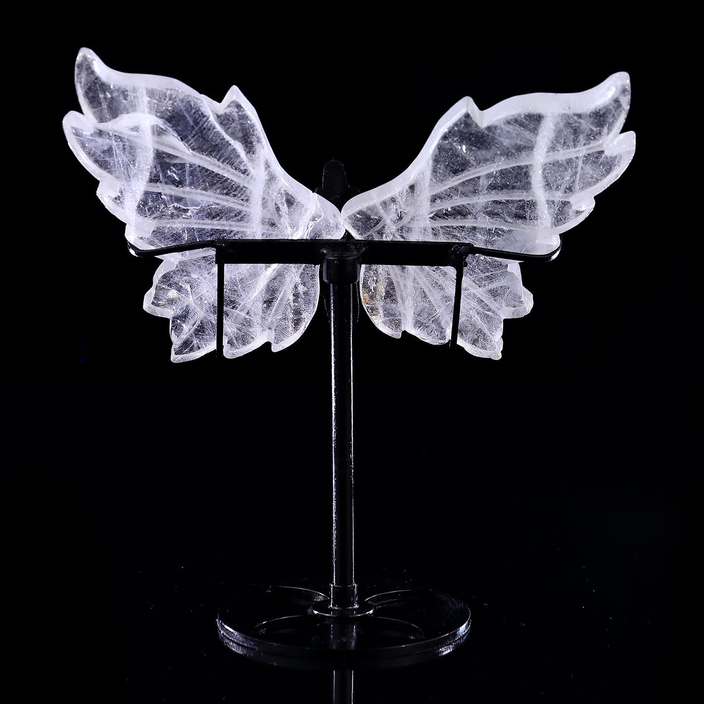 Nicedony 4.3" Quartz Rock Hand Carved Crystal Spirit Wings Sculpture - View 7