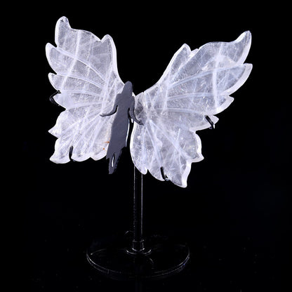 Nicedony 4.3" Quartz Rock Hand Carved Crystal Spirit Wings Sculpture - View 8