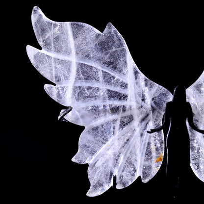 Nicedony 4.3" Quartz Rock Hand Carved Crystal Spirit Wings Sculpture - View 4