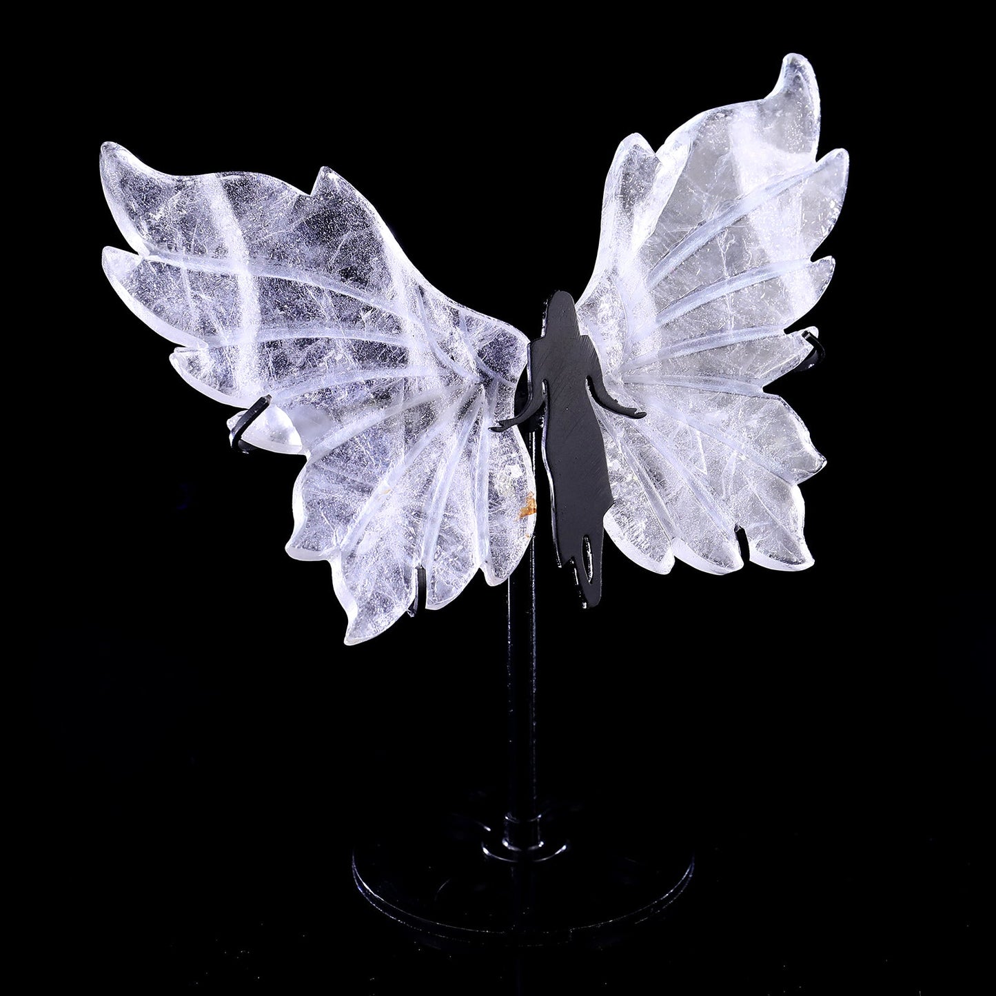 Nicedony 4.3" Quartz Rock Hand Carved Crystal Spirit Wings Sculpture - View 5