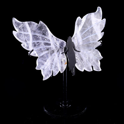 Nicedony 4.3" Quartz Rock Hand Carved Crystal Spirit Wings Sculpture - View 5