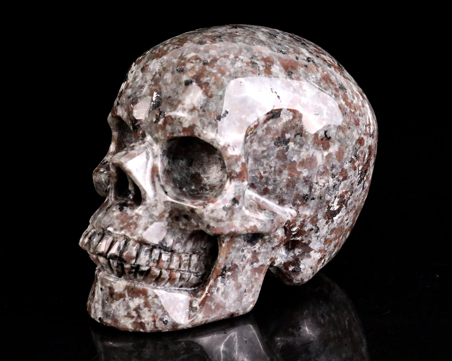 Nicedony 4.3" Yooperlite Hand Carved Realistic Skull Sculpture - View 10