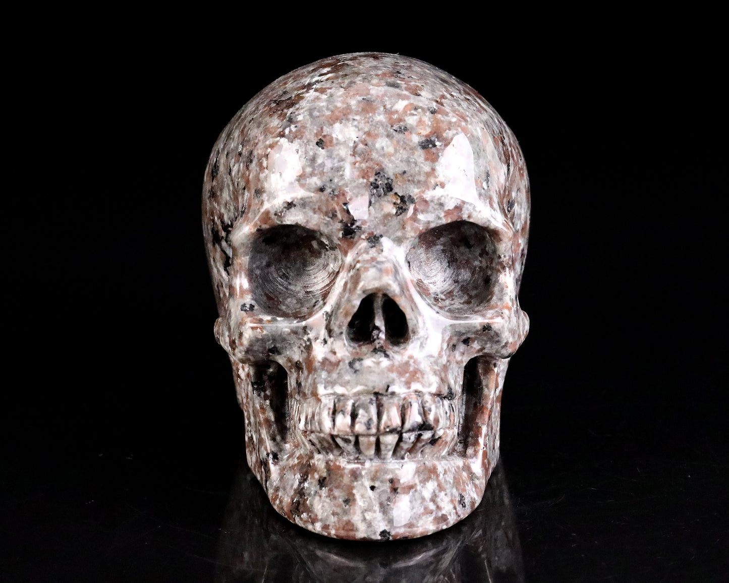 Nicedony 4.3" Yooperlite Hand Carved Realistic Skull Sculpture - View 2