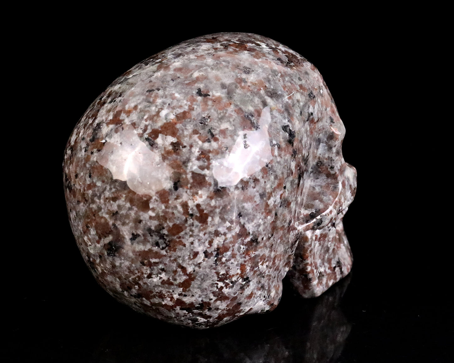 Nicedony 4.3" Yooperlite Hand Carved Realistic Skull Sculpture - View 4