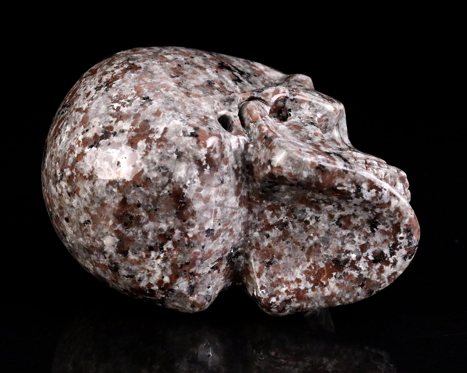 Nicedony 4.3" Yooperlite Hand Carved Realistic Skull Sculpture - View 8