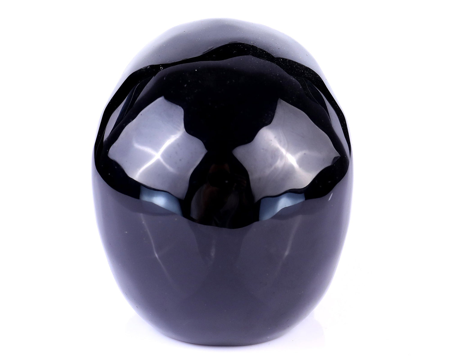 Nicedony 4.4" Black Obsidian Hand Carved Realistic Skull Sculpture (SKU: 5100070) - Photo 5