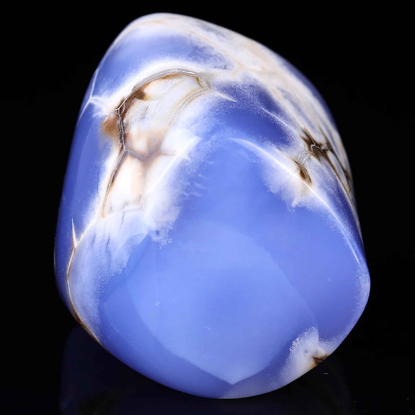 Nicedony 4.4" Blue Chalcedony Hand Carved Crystal Polished Stone - View 6
