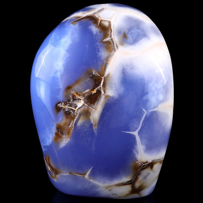 Nicedony 4.4" Blue Chalcedony Hand Carved Crystal Polished Stone