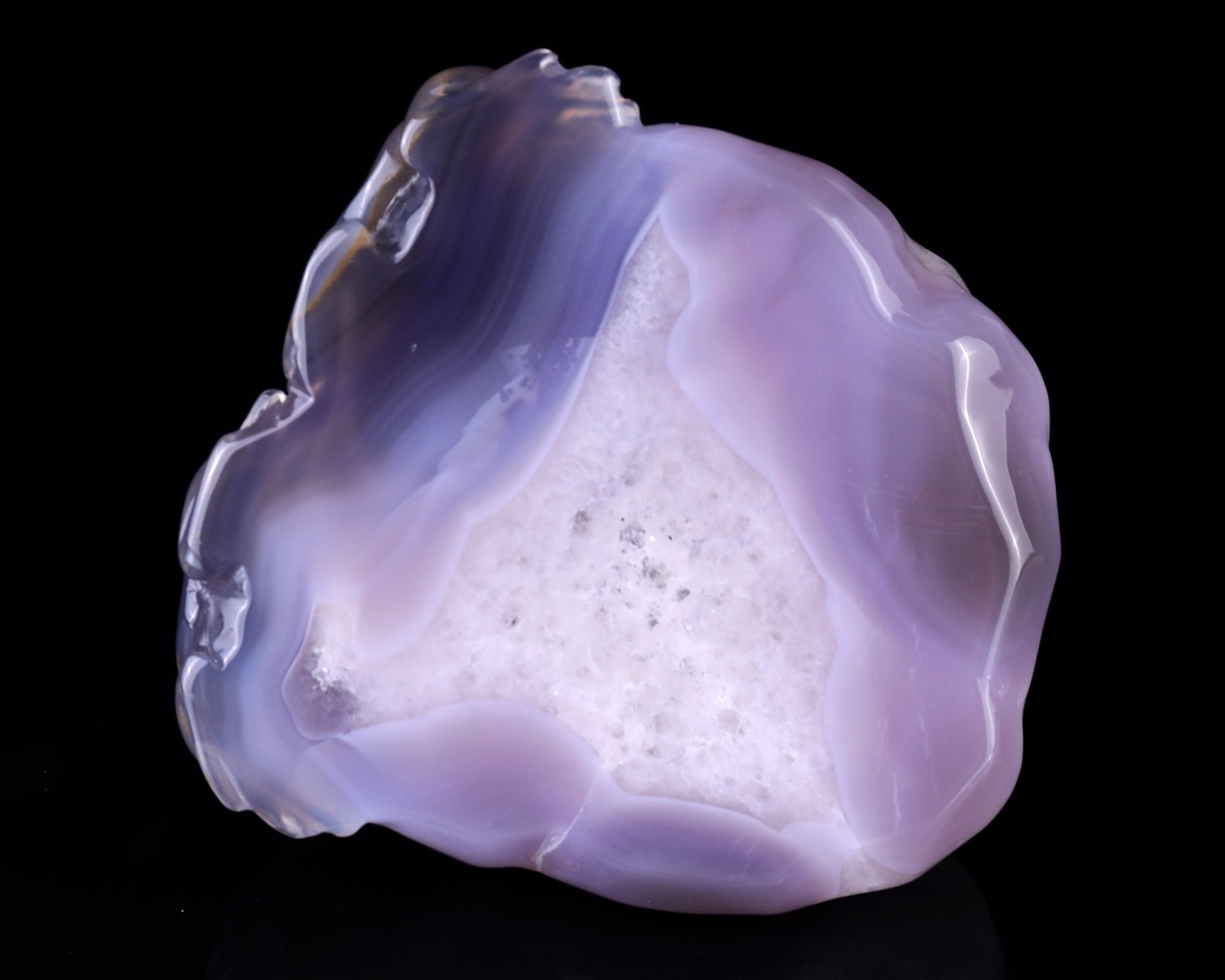 Nicedony 4.4" Geode Agate Hand Carved Crystal Frog Sculpture - View 7