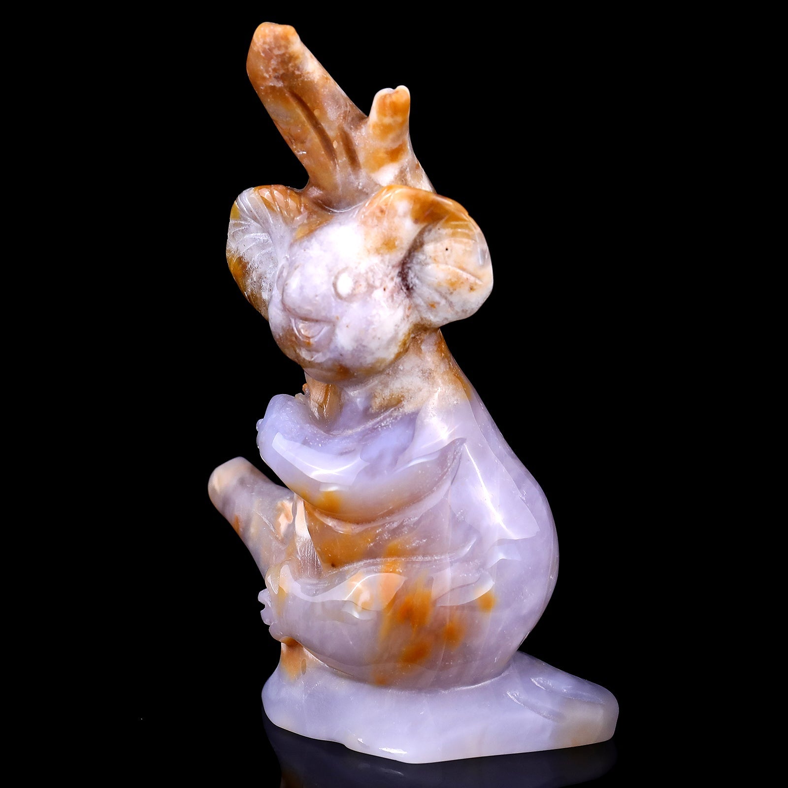 Nicedony 4.7" Chalcedony Hand Carved Crystal Koala Sculpture - View 7