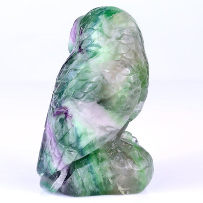 Nicedony 4.7" Colorful Fluorite Hand Carved Crystal Parrot Sculpture - View 4