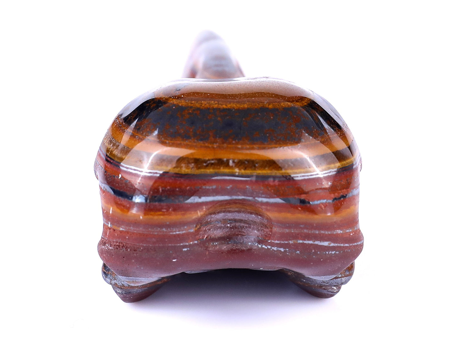 Nicedony 4.7" Tiger Iron Eye Hand Carved Raven Skull Sculpture - View 5