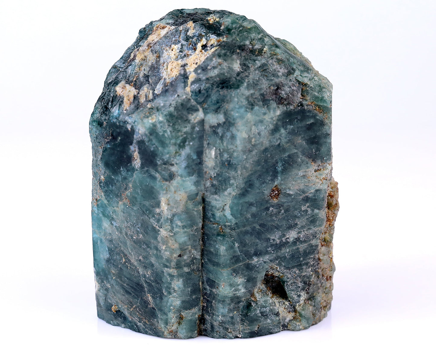Nicedony 4.8" Blue Apatite Hand Carved Skull Sculpture - View 5
