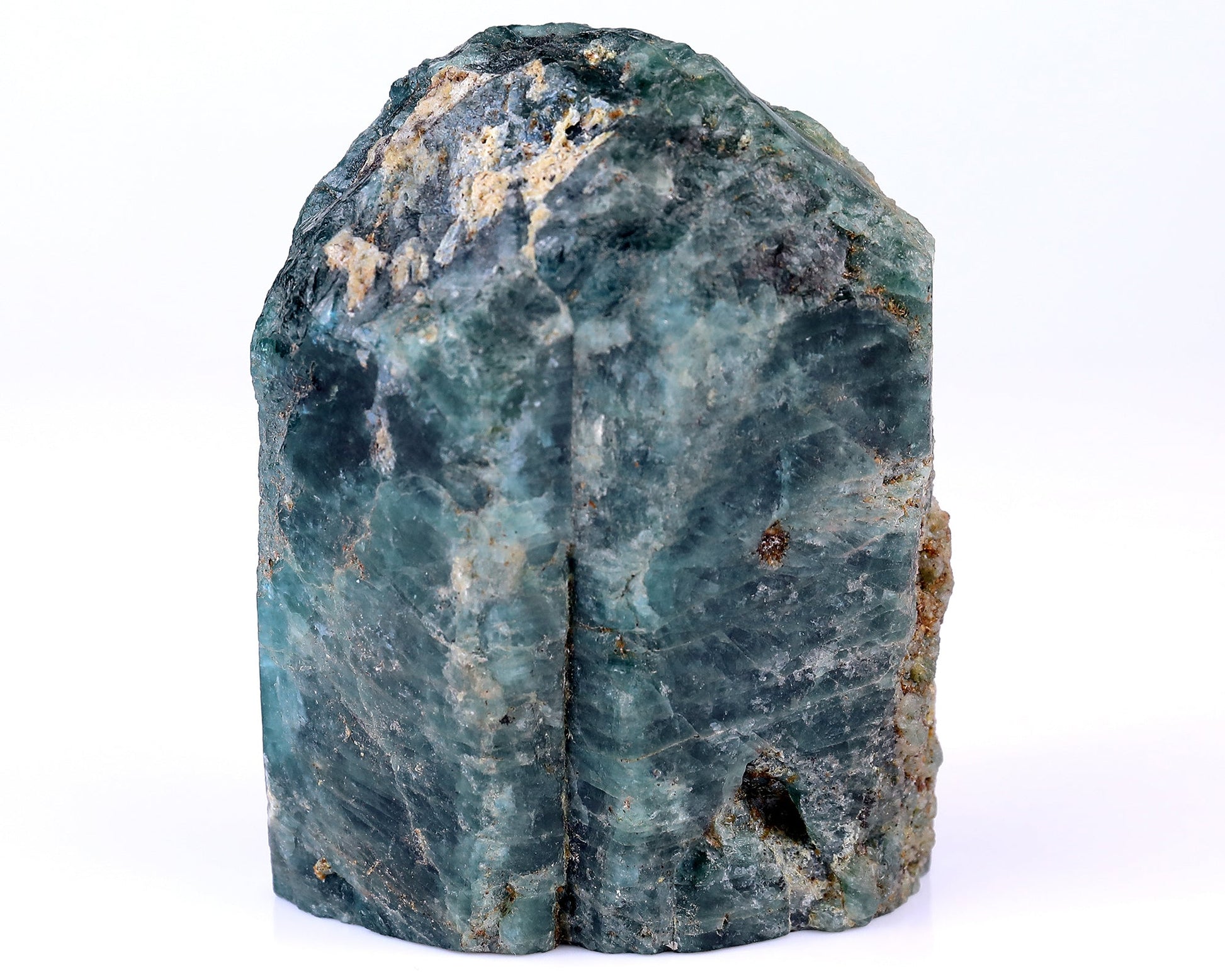 Nicedony 4.8" Blue Apatite Hand Carved Skull Sculpture - View 5