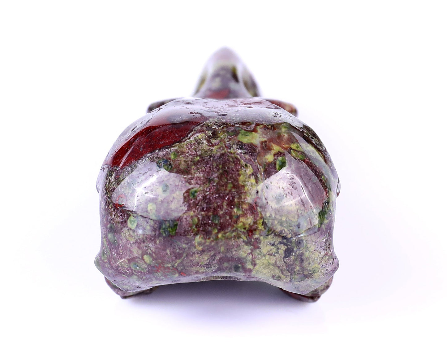 Nicedony 4.8" Dragon Blood Jasper Hand Carved Crystal Raven Skull Sculpture - View 5